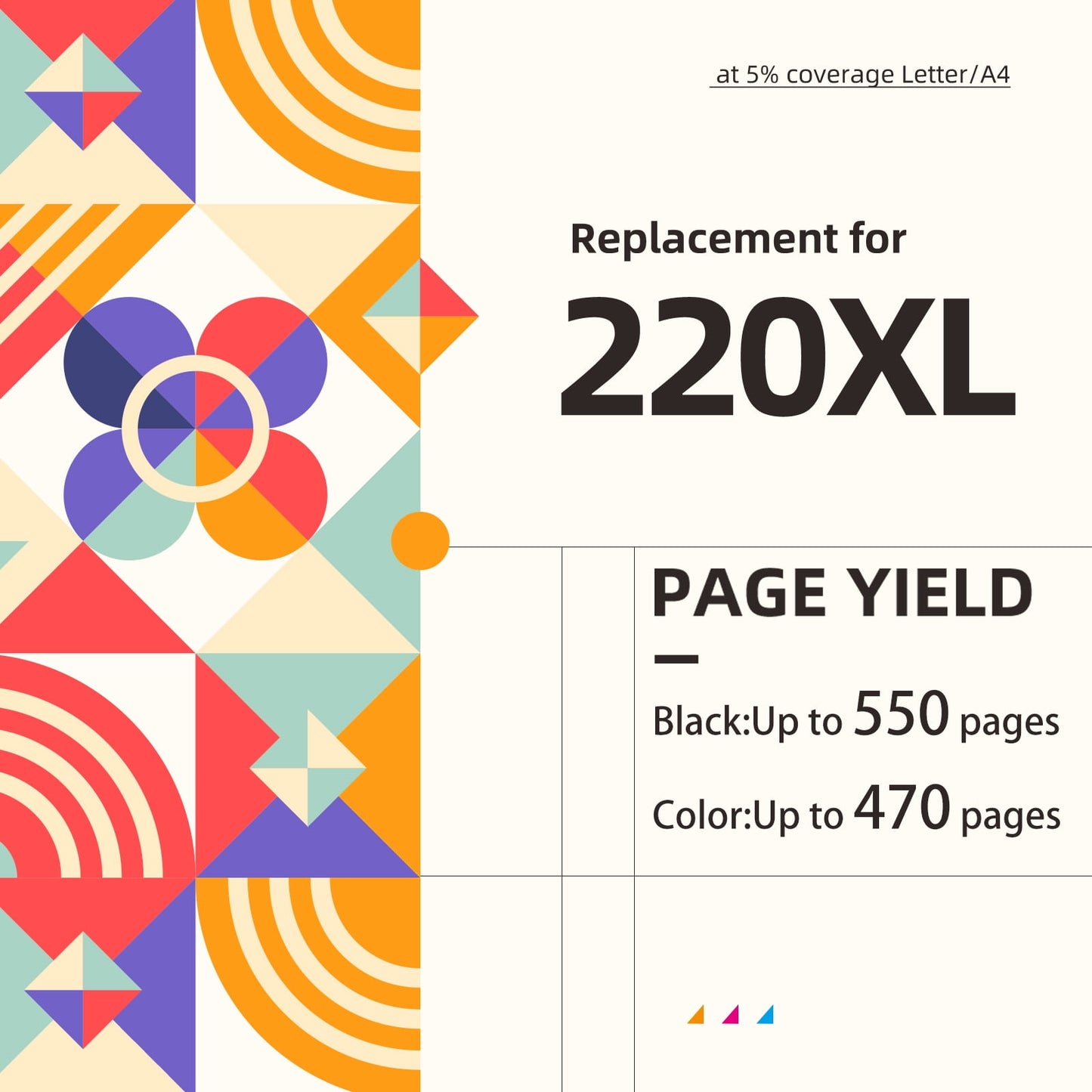 220XL Ink Cartridge Compatible for Epson 220XL 220 XL Ink Cartridges Compatible for Epson WF-2760 WF-2750 WF-2650 WF-2630 XP-420 XP-320 Printer(4-Pack,1 Black,1 Cyan,1 Magenta,1 Yellow)
