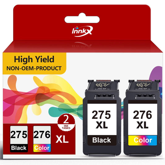 275 276 XL Ink Cartridge for Canon 275 276 Ink 275XL Ink Cartridge Combo Pack for Canon PIXMA TS3520 TS3522 Printer (Black, Tri-Color)