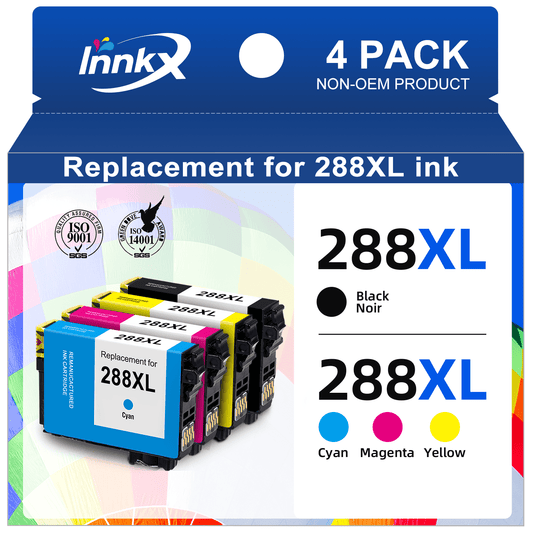288XL Ink Cartridge Compatible for Epson 288XL 288 XL T288XL for Epson XP-330 XP-430 XP-434 XP-446 XP-440 XP-340 Printer(4-Pack,1 Black,1 Cyan,1 Magenta,1 Yellow)