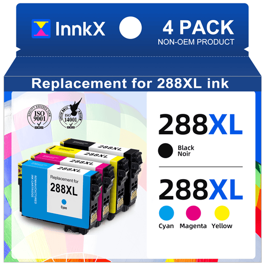 288XL Ink Cartridge Compatible for Epson 288XL 288 XL T288XL for Epson XP-330 XP-430 XP-434 XP-446 XP-440 XP-340 Printer(4-Pack,1 Black,1 Cyan,1 Magenta,1 Yellow)