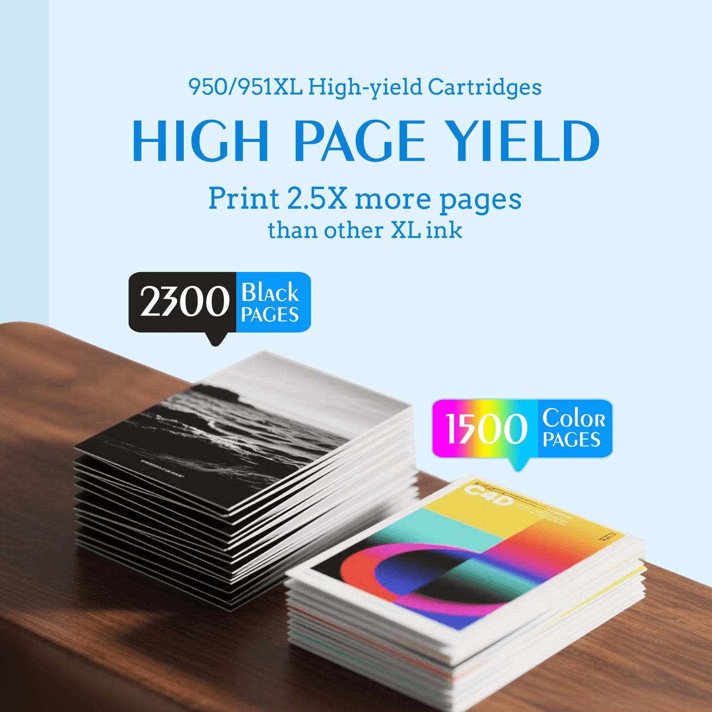 950XL and 951XL Ink Cartridges Compatible for HP 950 and 951 Ink Cartridges OfficeJet Pro 8600 8610 8620