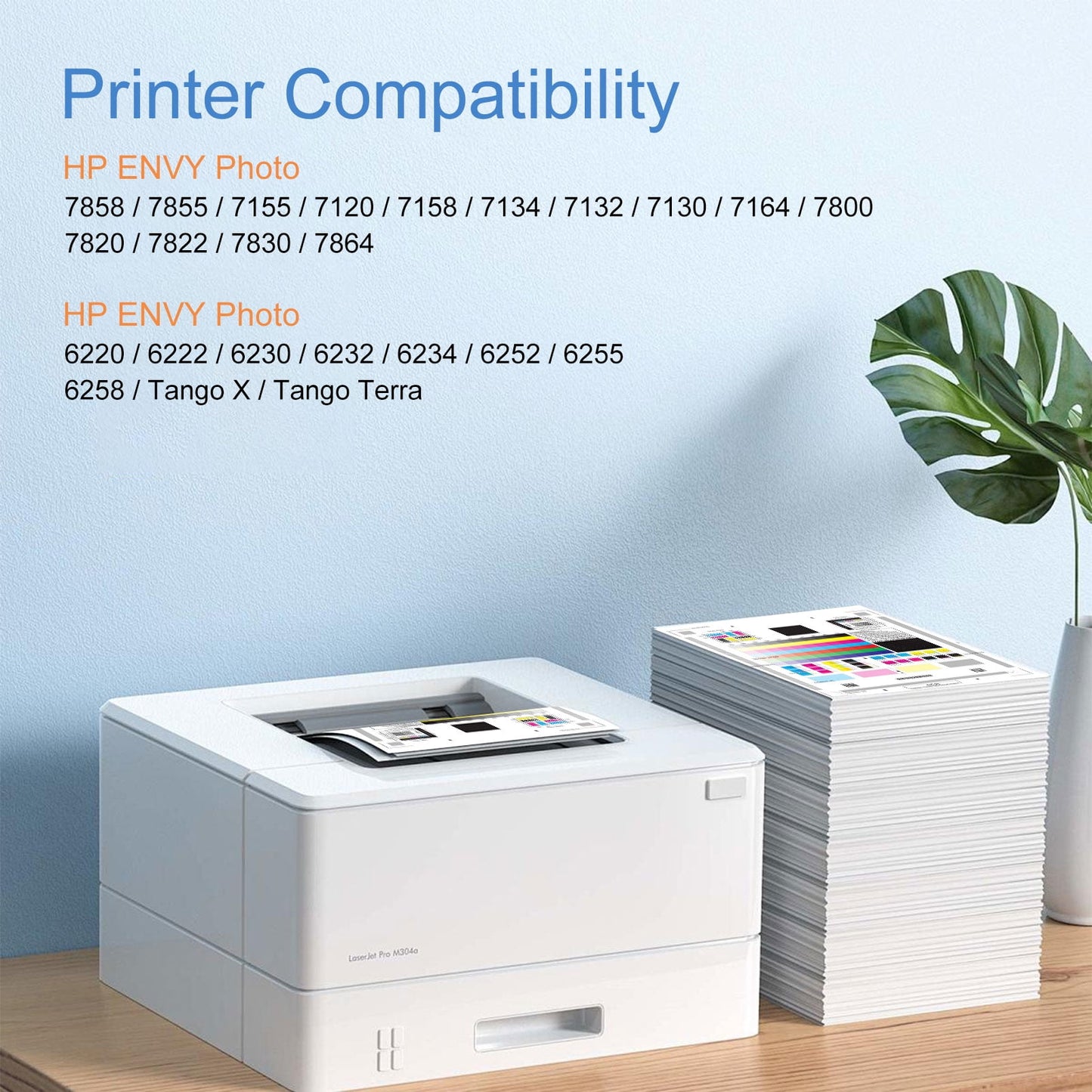64XL 64 Ink Cartridges, Compatible for HP 64 Black Ink Cartridges, 2 Pack