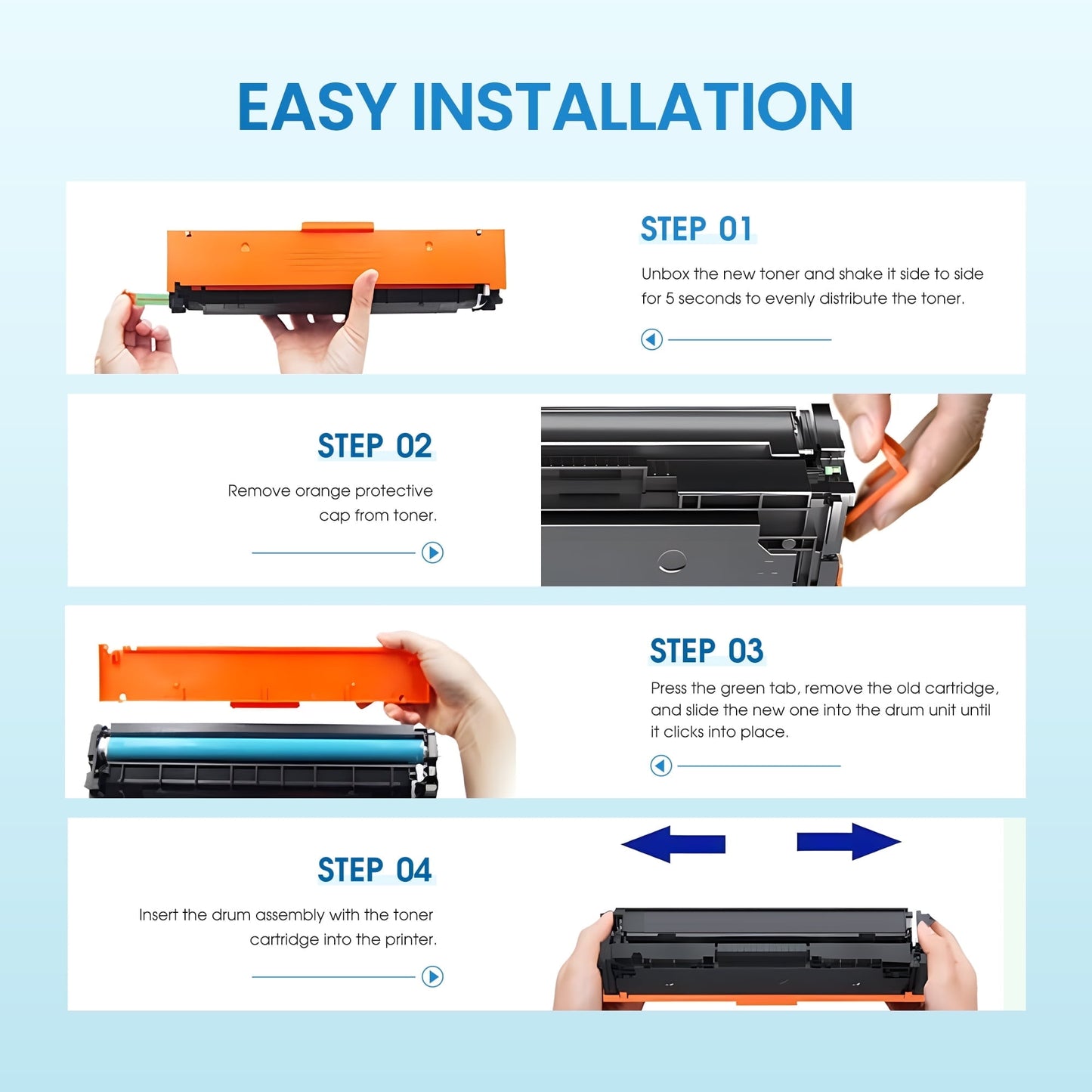 206A 206X Toner Cartridge Compatible for HP 206A 206X for Color Laserjet Pro MFP M283fdw M283cdw M283fdn M282nw Pro M255dw M255nw M283 M255 Printer W2110A W2110X