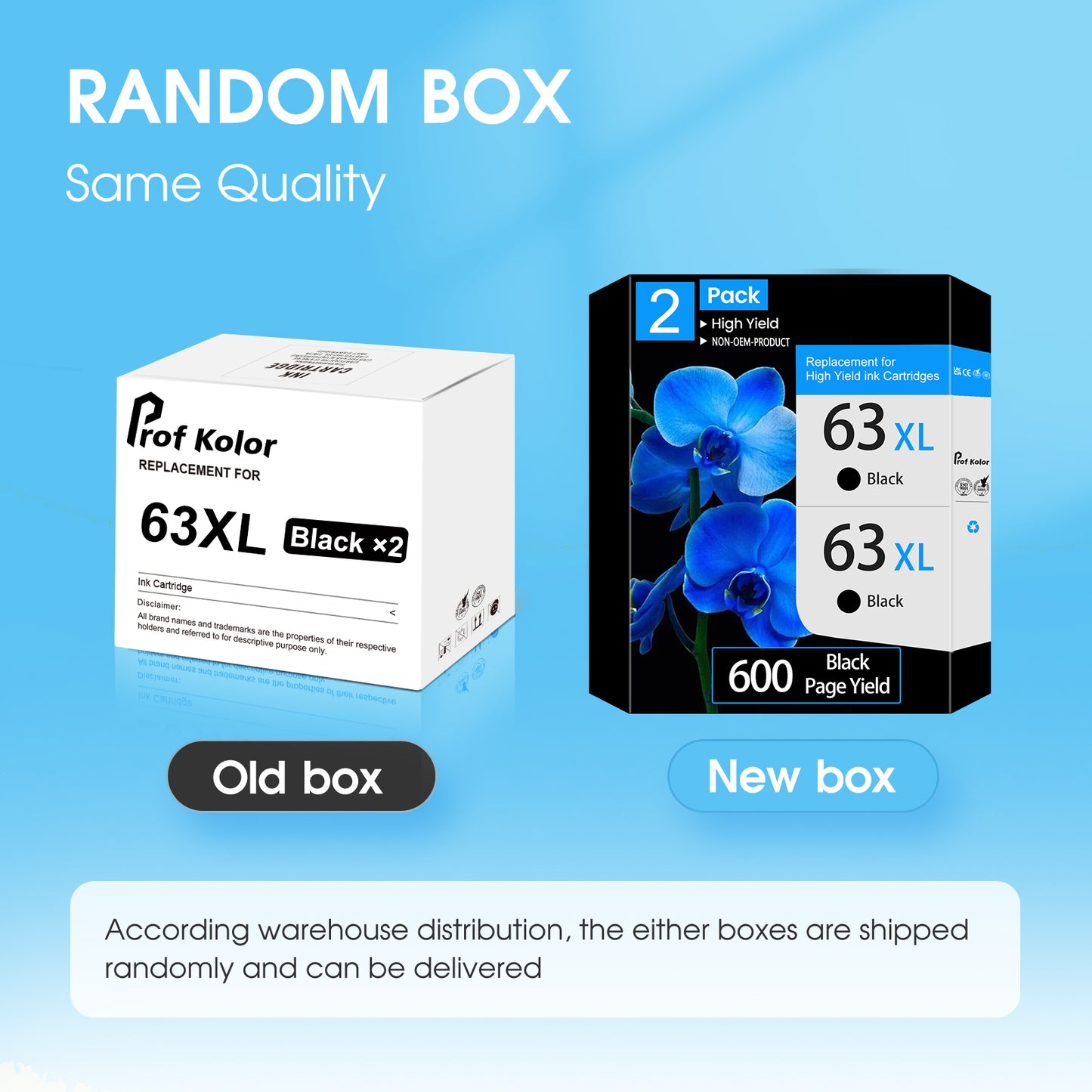 63 Ink Cartridges |for HP 63 XL Ink Cartridges for HP Officejet 3830 Ink for HP Ink 63 Black 2-Pack