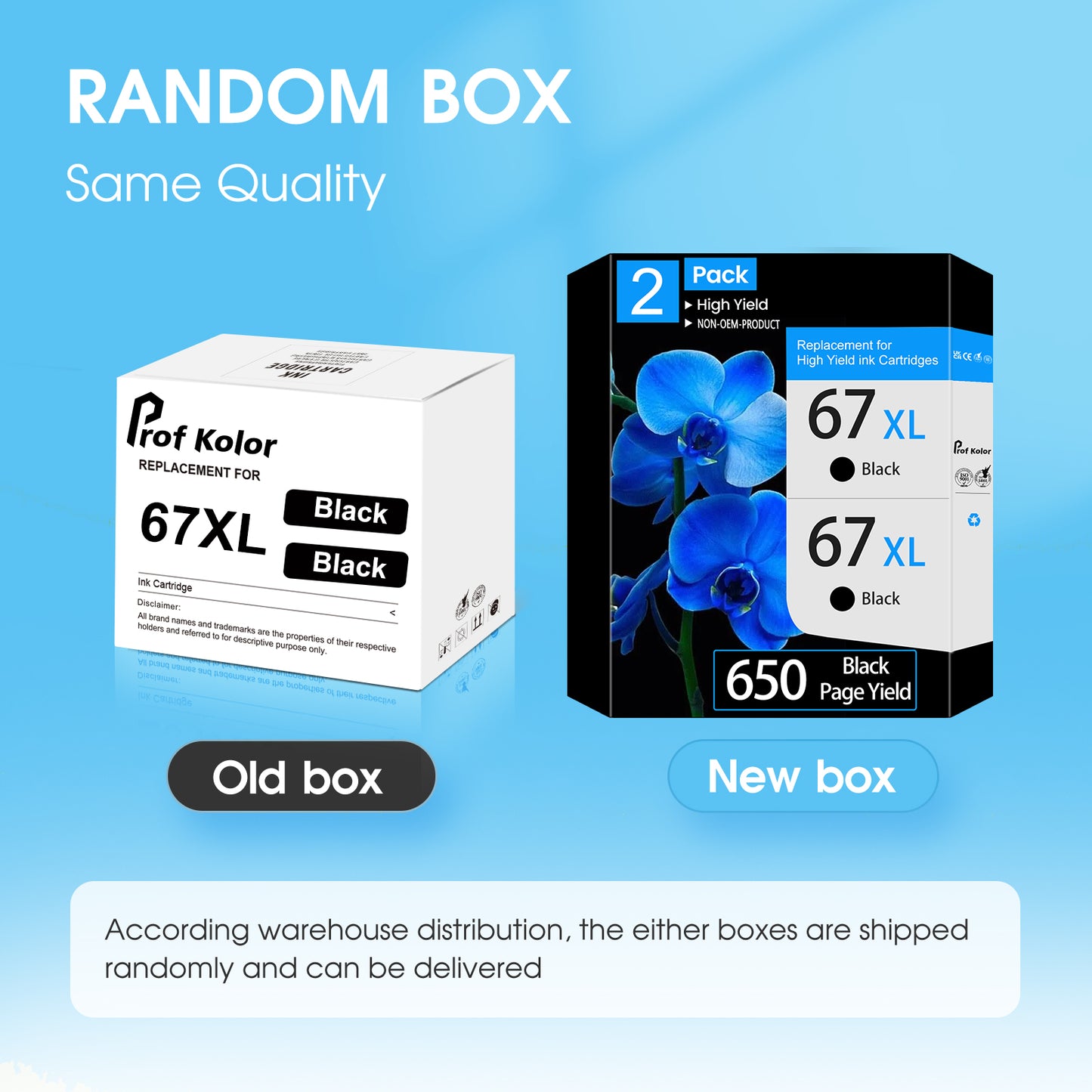 67XL 67 Ink Cartridges Compatible for Printer Ink HP 67 Black, 2Pack