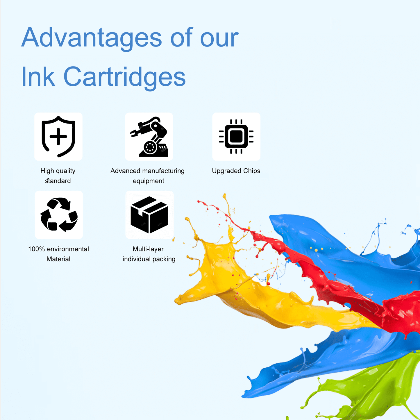 61XL 61 Ink Cartridge Compatible for HP 61 XL Ink Cartridge for Printers HP Envy 4500 5530 5535 HP Deskjet 1010 1510 3050 HP OfficeJet 4630 4635 2620 (2 Black, 1 Tri-Color)