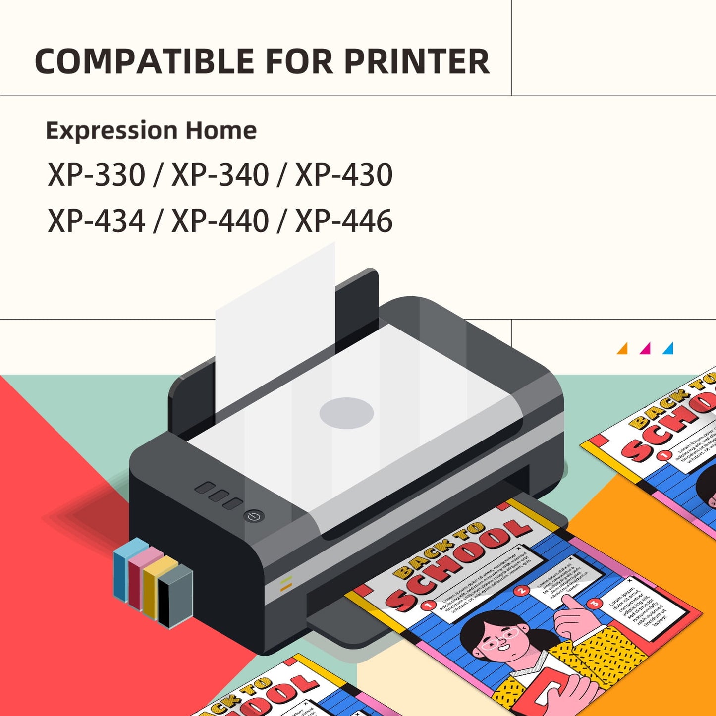 288XL Ink Cartridge for Epson 288XL 288 XL T288XL for Epson XP-330 XP-430 XP-434 XP-446 XP-440 XP-340 Printer(4-Pack,1 Black,1 Cyan,1 Magenta,1 Yellow)