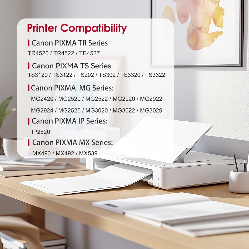 246XL 245XL Ink Cartridges for Canon Ink 245 246 for Canon 245 XL 246XL for Canon PIXMA MG2522 TS3122 MX492 MX490 TR4500 TR4520 TS3322 TR4522 MG2500 Printer (Black, Tri-Color)