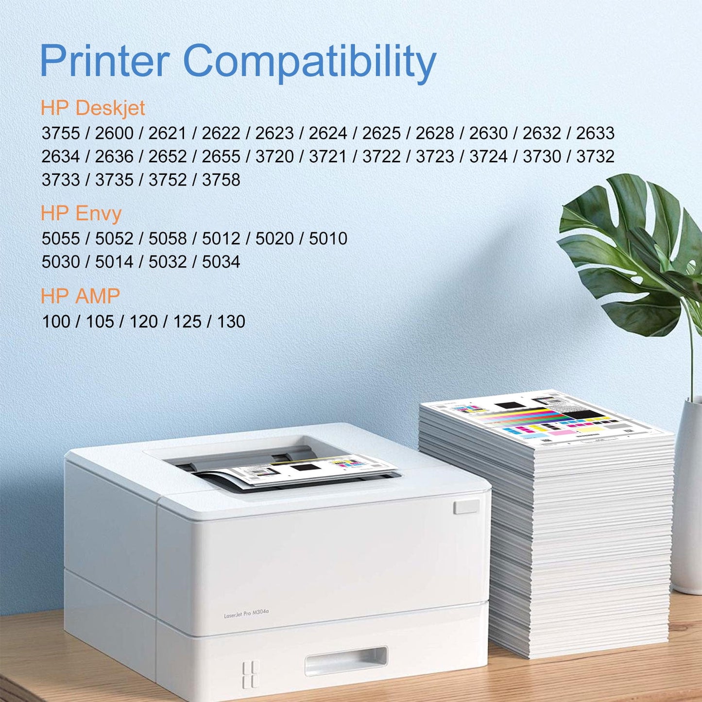 65XL 65 Ink Cartridges, Compatible for HP 65 Black Ink Cartridges,2 Pack